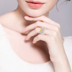 简萃银饰新款简约欧美风925纯银原创设计食指戒指女时尚个性指环