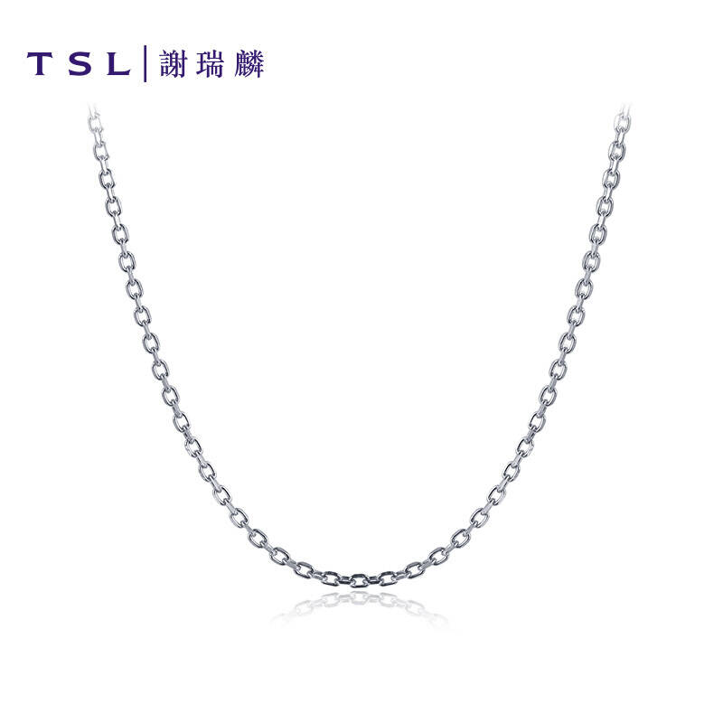 TSL谢瑞麟PT950铂金项链百搭锁骨链O字链细款素白金气质项链AF226 定价类（约1.43g） 链长约42+3cm
