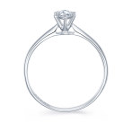 爱迪尔珠宝IDEAL AU750钻石戒指求婚结婚18K白金钻戒女王之星正品