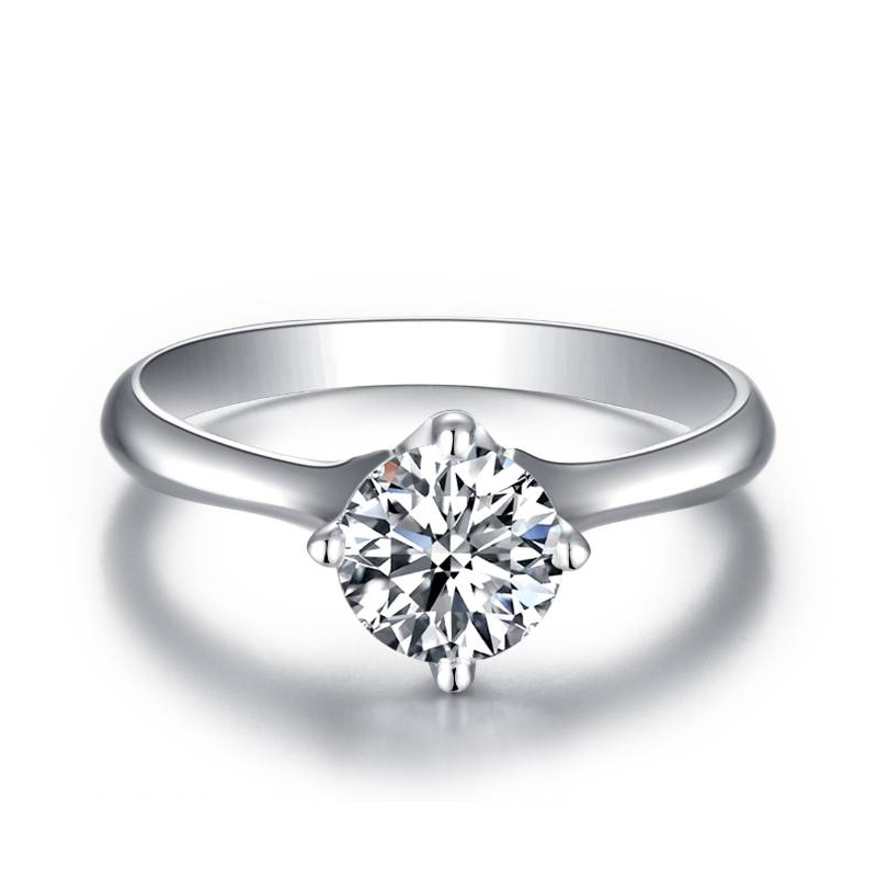 爱迪尔珠宝IDEAL AU750白金钻戒女正品求婚结婚订婚钻石戒指定制
