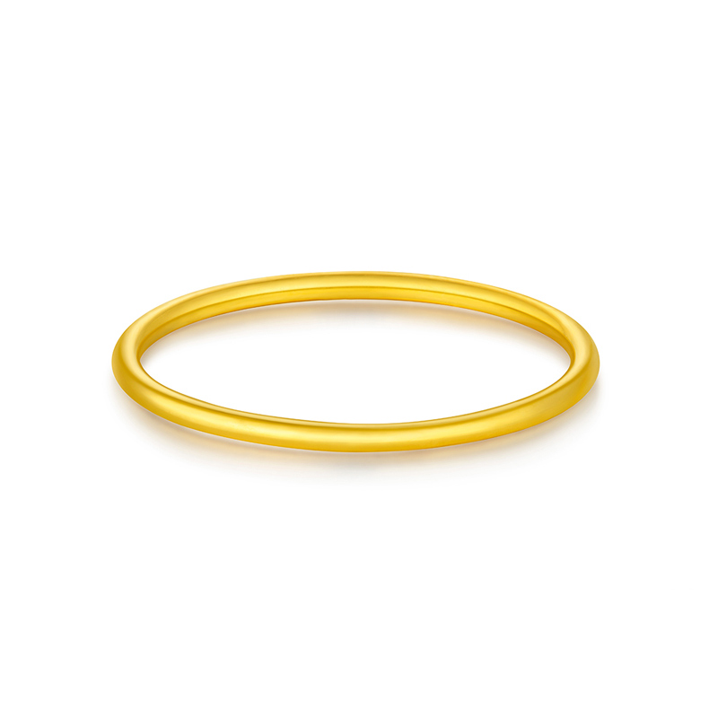 爱迪尔珠宝IDEAL3D硬金黄金戒指足金999三生三世素圈尾戒官方正品